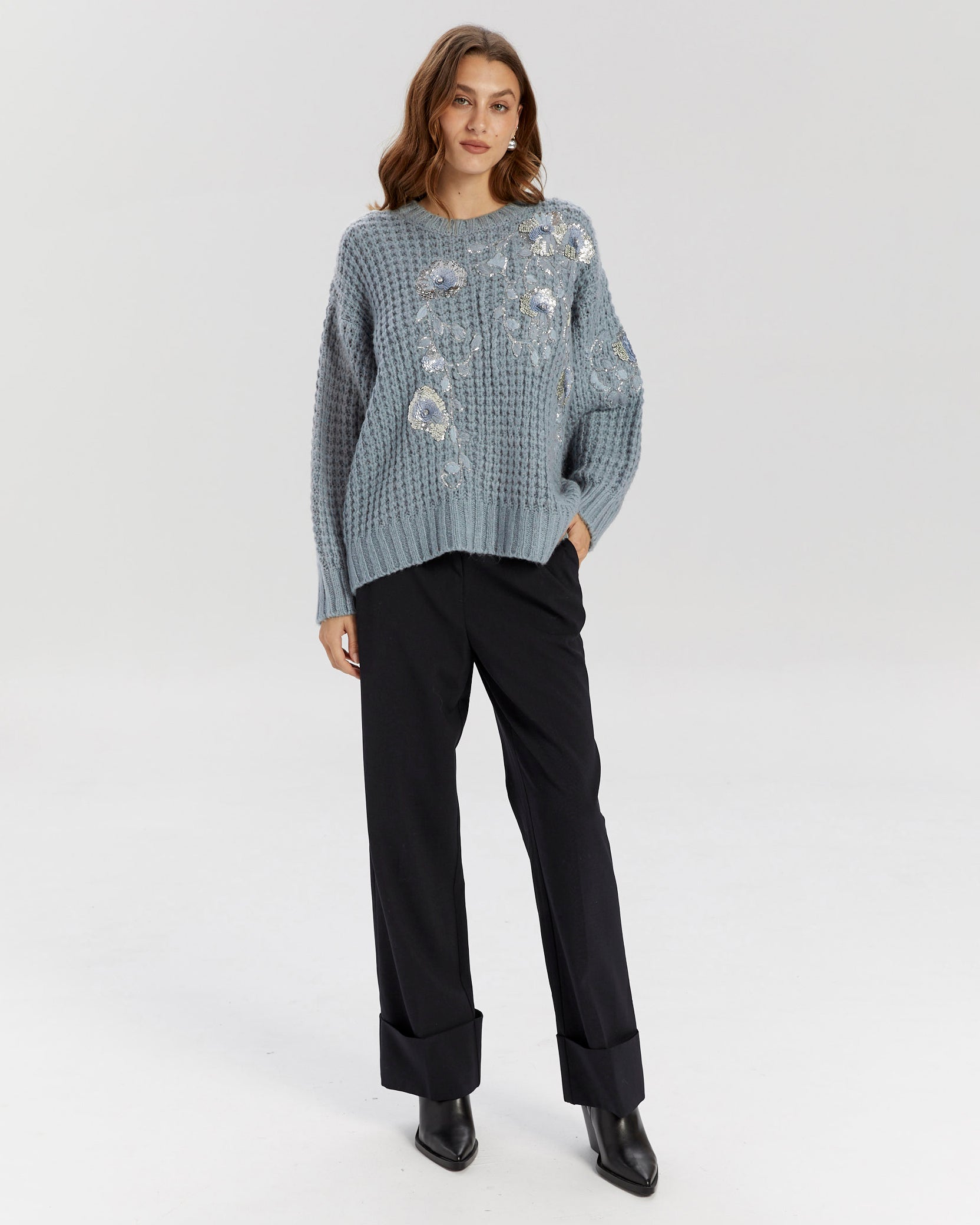 YASFINDA SEQUINED KNIT